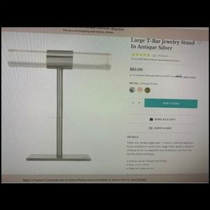 Kendra Scott - silver tbar jewelry stand